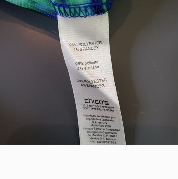 Stunning Chico’s Full length Skirt Blue Green sz 3 - Picture 7 of 7